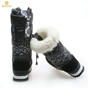 Natūrali vilna Žieminiai batai sumaišyti kailiniai Moterims, Sniego Boot Šiltas batai Plius dydis iki 41 greitas zip įdėti į moterų populiarus stilius nemokama laivas
