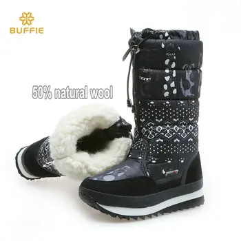 Natūrali vilna Žieminiai batai sumaišyti kailiniai Moterims, Sniego Boot Šiltas batai Plius dydis iki 41 greitas zip įdėti į moterų populiarus stilius nemokama laivas