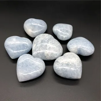 Natūralių kristalų širdies Rankų celestite kvarciniai Akmenys Chakra Akmens širdies Balansavimo Kolektorius Kristalai Reiki gydymo