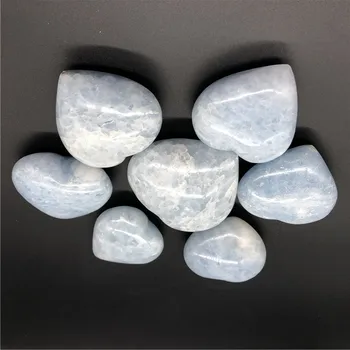 Natūralių kristalų širdies Rankų celestite kvarciniai Akmenys Chakra Akmens širdies Balansavimo Kolektorius Kristalai Reiki gydymo