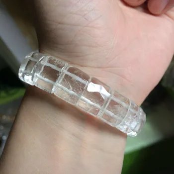 Natūralus baltas roko kvarcas/ crystal akmens karoliukai apyrankių natūralus akmuo bangle bauda jewely moteris dovanų didmeninės