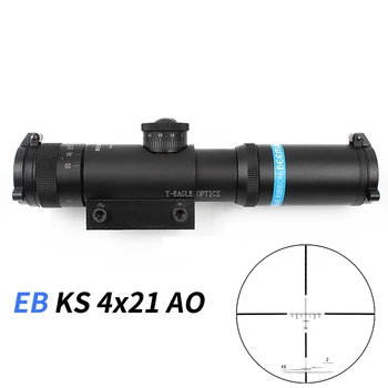 Nauja APKLAUSA SS2 4x21 AO Kompaktiškas Medžioklės Oro Šautuvas taikymo Sritis Taktinis Optinį Taikiklį Stiklo Išgraviruotas Tinklelis Riflescopes Su 11mm/20mm Geležinkelių