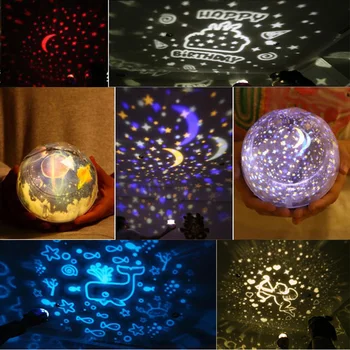 Nauja LED Lempa, Žvaigždėtas Dangus, Visatos Planetos Sukasi Projektorius Moon Star Lempa Vaikams Dovanos Vaikams, Miegamojo Namų Automatikos Moduliai