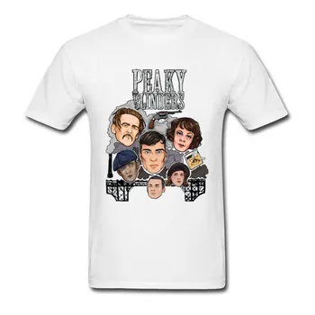 Nauja, T-shirt Vyrai Peaky Laukai Mesti Marškinėlius Užsakymą Tees Spausdinti Vaikinai Streetwear Shelby Skustuvo Ašmenimis Klano Viršūnės T Shirts
