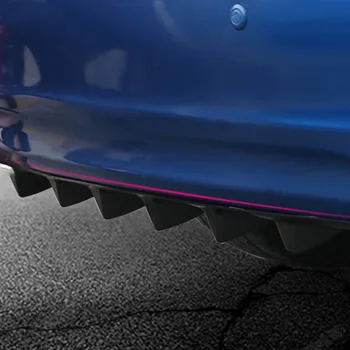 Nauja Universali Automobilio Galinio Buferio Lip Difuzorius 7Fin Ryklių Pelekų Stiliaus Automobilio Buferio Aptakas Lūpų Spliter Automobilių Stiliaus ABS Plastiko, Bet