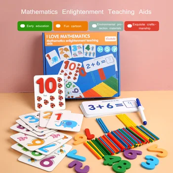 Naujagimio Montessori Matematikos Žaislas Vaikams paveikslo Numeris Pora Be to, Atimtis Švietimo Žaislai Vaikams Kalėdų Dovanos