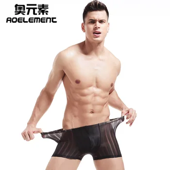 Naujas 3pcs XiaoMi mijia ledo šilko apatiniai vasaros patogus, kvėpuojantis plonas skirsnio seksualus permatomas boksininkas vyriški boxer kelnes 115