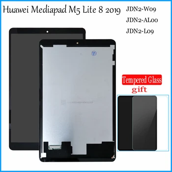 Naujas 8.0 Colių Huawei Mediapad M5 Lite 8 2019 JDN2-W09 JDN2-AL00 JDN2-L09 LCD Ekranas Jutiklinis Ekranas skaitmeninis keitiklis Asamblėja