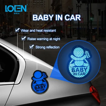 Naujas Baby Automobilis Kūdikių Krepšelį Lipdukas Įspėjimo Ženklas, Atšvaitinės Juostelės, Lipdukai Saugiai Prisijungti Saugos Atspindinčios Juostelės Šildomi Lipdukas