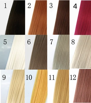 Naujas bjd sd perukas 1/3 1/4 1/6 lėlės perukas aukštos temperatūros pluošto raudona vidutinio ilgio, garbanoti plaukai Banguoti plaukai, skirtos lėlės Priedai Įvairių spalvų