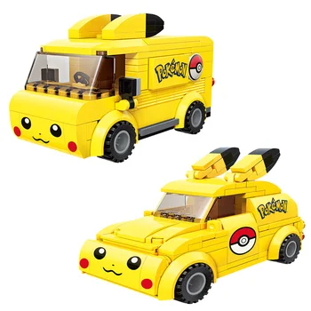 Naujas Kišti Pikachu Detektyvas automobilių DC Brickheadz Plytų Headz Statybiniai Blokai, Plytos Pocket Monstras 