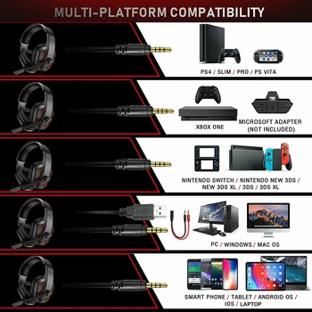 Naujas Laidinis Žaidimas Ausines 3,5 mm Žaidimų Ausinės Deep Bass Stereo Casque Su Mikrofonas PS4 naujas Xbox Nešiojamas PC Gamer