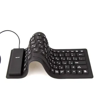 Naujas Lankstus, Vandeniui Atsparus Silikoninis Mini Žaidimų Klaviatūros Nešiojamų USB Klaviatūros Planšetinis Kompiuteris Nešiojamas KOMPIUTERIS Karšto Pardavimo