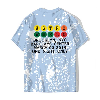 Naujas Mados Gerbėjas Dėvėti Scott Travis Astroworld Juokinga T-Shirt Vyrai Asmenybės Hip-Hop Kietas Streetwear Hipster Tee Viršūnes Camiseta