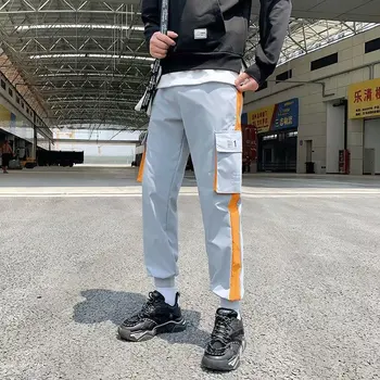 Naujas Mados Krovinių Mens kelnės Hip-Hop Japonija stiliaus Streetwear Krovinių Kelnės Vyrams, drabužiai, Kelnės bėgiojimas Atsitiktinis Sweatpants Vyrų Ziajać