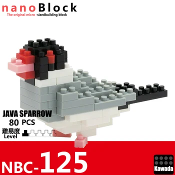 Naujas Nanoblock Java Žvirblis NBC-125 80 Vienetų Mikro Blokai Švietimo Žaislai Vaikams, Mini Plytų Kawada