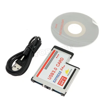 NAUJAS notebook Express USB 3.0 Išplėtimo kortelių ExpressCard 54 slydimo Adapteris Keitiklis