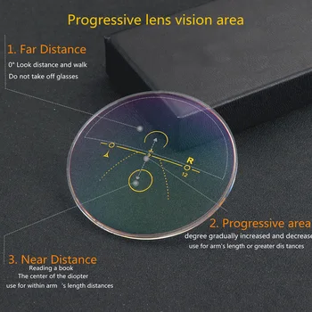 Naujas Perėjimo Saulės Photochromic Skaitymo Akiniai Vyrų reguliuojamas viziją Su Multifocal Dioptrijomis Progresiniai akiniai 1.0-