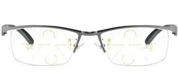 Naujas Perėjimo Saulės Photochromic Skaitymo Akiniai Vyrų reguliuojamas viziją Su Multifocal Dioptrijomis Progresiniai akiniai 1.0-