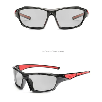 Naujas Poliarizuota Photochromic Akiniai nuo saulės Vyrams Aikštėje Perėjimas Objektyvas Vairavimo Saulės akiniai Anti-glare Gafas Vyrams UV400 Vyrų Akiniai