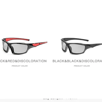 Naujas Poliarizuota Photochromic Akiniai nuo saulės Vyrams Aikštėje Perėjimas Objektyvas Vairavimo Saulės akiniai Anti-glare Gafas Vyrams UV400 Vyrų Akiniai