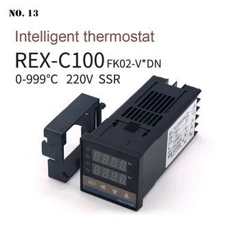 Naujas Smart Termostatas, REX-C100 V DN Protingas Termostatas SSR Reguliuojamas Temperatūros Reguliatorius kištukinis Lizdas su Jungikliu
