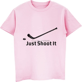 Naujas Vasarą Tiesiog Šaudyti Ledo Hockeyer Marškinėliai Vyrams, Atsitiktinis Medvilnės trumpomis Rankovėmis Juokingas Žmogus Hockeyer T-shirt Hip-Hop Tees Viršūnės