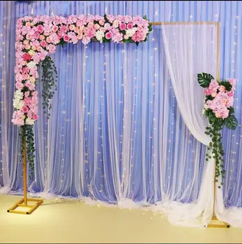 Naujas vestuvių rekvizitas, fono, rėmelio teleskopinis polių etape geležies arch rėmo lauko vestuvių dekoravimas