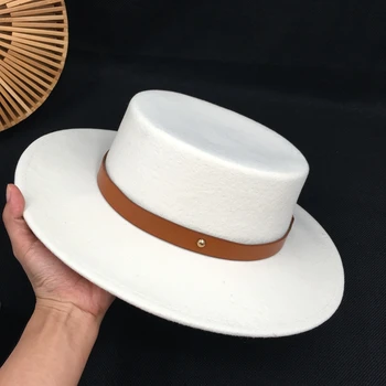 Naujas vilnos balta moterų skrybėlės moterų Anglijos laukinių butas moterų bžūp šalies banga imtis skrybėlę