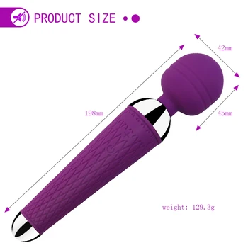 Naujas Žodžiu Clit Vibratoriai USB Mokestis Av Magic Wand Analinis Vibratorius Massager Suaugusiųjų Sekso Žaislai Moterims, Saugaus Silikono Sekso Produktas-30