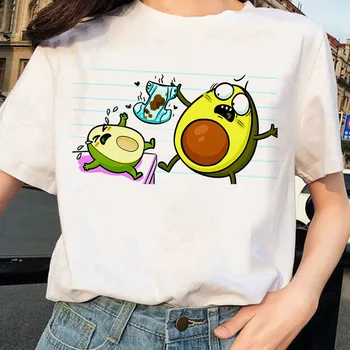 Nauji marškinėliai Moterims Animacinių filmų Avokado Spausdinti Grafinis Veganų Marškinėlius Mielas Atsitiktinis marškinėliai Vasaros Juokingi Marškinėliai, Viršuje Moterų