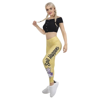 Naujo Dizaino Moterų Legging Juokinga Alpaka Spausdinimo Leggins Slim Didelio Elastingumo Legins Fitneso Moterų Antblauzdžiai Kelnės