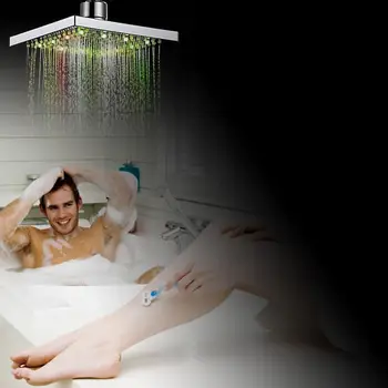 Naujos, Modernios LED Spalva Keičiasi Vandens Švyti Kvadrato Formos Lietus Vonios kambarys Dušo Galvutė Vonios kambarys Viešbutis Maudymosi Romantika Priedų