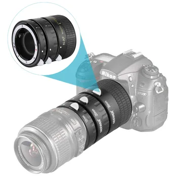 Neewer Metalo Automatinis Fokusavimas AF Macro Extension Tube Nustatyti 12mm,20mm,36mm už Nikon AF,AF-S Objektyvas DSLR Fotoaparatas, Tokių kaip D7200 D7100 D7000