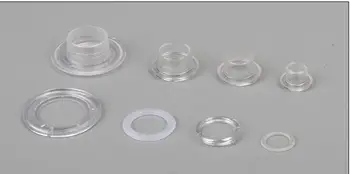 Nemokamas Pristatymas 100set Baltas/Skaidrus Plastiko žiedu ir Žiedu Punch Mirti Įrankių Rinkinys Odos Amatų Drabužių Įvorės Reklama 5mm-12mm