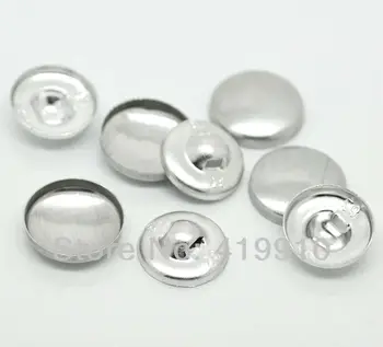Nemokamas Pristatymas-200 Rinkiniai Tonas Aliuminio Nugarėlės Dangtelis Metaliniai Mygtukai 16mmx16mm(5/8