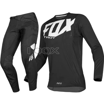 Nemokamas pristatymas 2019 TROJOS Fox MX 360 Kila Jersey Kelnės Motokroso Dirt bike MTB ATV Suaugusiųjų Lenktynių Juoda Įrankių Rinkinys