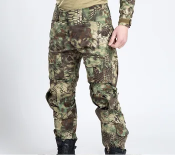Nemokamas pristatymas 2019 Vyrų Karinės Gyvatė Kamufliažas Tactical Kelnes pantalon homme Kariuomenės kelnės Krovinių armijos kovos kelnės 70707