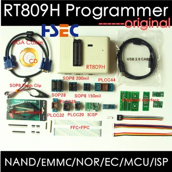 Nemokamas pristatymas Naujausias Universalus RT809H EMMSP-Nand FLASH Programuotojas+20 Straipsnių SOP8 flash Adapteris EMMSP-NAND NEI geriau, nei RT809F