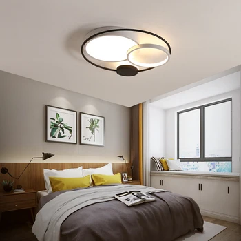 NEO Spindesį Modernios led lubų šviesos gyvenimo kambario, miegamasis, studijų kambario juoda+balta arba pilka spalva lubų lempos šviestuvai