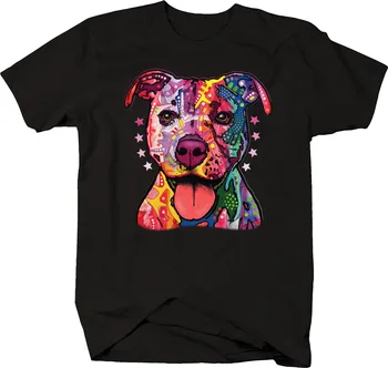 Neon Spalvinga Pit bull Šuniukas Šuo Šypsosi Naminių Gyvūnų Mylėtojas Letenas marškinėliai Atsitiktinis Palaidų Streetwear Hip-Hop Spausdinti Moterų Marškinėlius