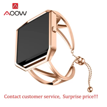 Nerūdijančio Plieno Apyrankė Fitbit Blaze / Versa Prabanga Rose Gold Jewelry Pakabukas Moterų Watchband Dirželis Juostos Smart Žiūrėti