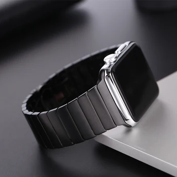 Nerūdijančio Plieno dirželis Apple Watch band 44/40mm iWatch juosta 42mm/38mm Drugelis sagtis Metalinė Apyrankė 