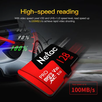 Netac p500 Micro SD Kortelės 128gb planšetinis Class10 memory stick class 10 išmaniojo telefono 
