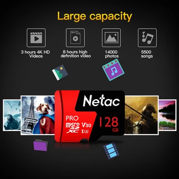 Netac p500 Micro SD Kortelės 128gb planšetinis Class10 memory stick class 10 išmaniojo telefono 