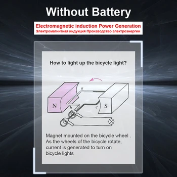 NEWBOLER Dviračių Šviesos Magnetas Indukcijos LED Dviračio Uodega varantys Šviesos Ne Baterija magnetinio Savarankiškai varomų Dviračių Galinis Žibintas Priedai