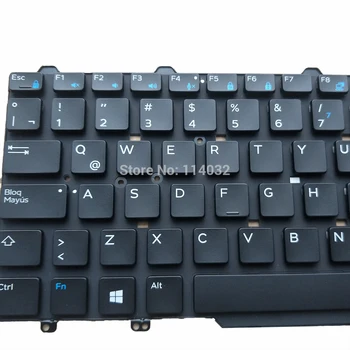 Nešiojamas lotynų klaviatūras Dell latitude 13 3340 3350 E5450 E5470 E7470 E7450 LA pagrindiniai bžūp juoda kb mėlyna klavišus 0797YM remontas, dalys