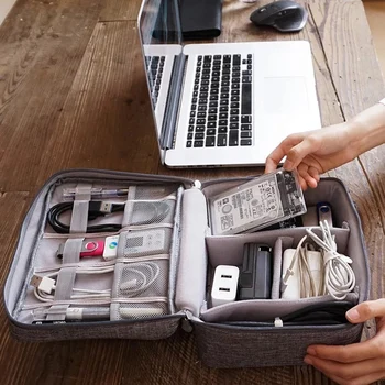 Nešiojamas Skaitmeninis Saugojimo Krepšiai Organizatorius USB Mini, Kabeliai, Laidai, Kroviklis Maitinimo Baterijos Užtrauktukas Kosmetikos Krepšys Atveju Reikmenys Prekės