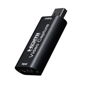 Nešiojamas USB 2.0 Audio Video Capture Card HD 1 Būdas HDMI 1080P Mini Įsigijimo Kortelės Konverteris Kompiuterio Live-Streaming