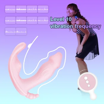 Nešiojami Kelnaitės Makšties Vibratorius Klitorio Dildo Moterų Klitorio Stimuliatorius Erotinis Sekso žaislai Poroms suaugusi Moteris